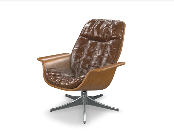 Hollis Swivel Chair, front three-quarter view