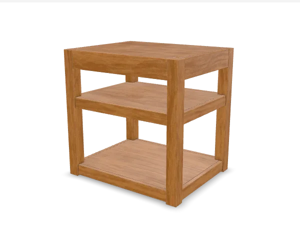 Oak Side Table, front three-quarter view